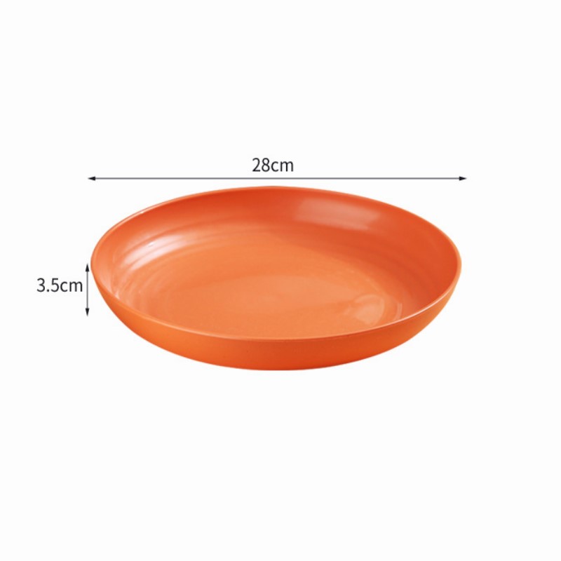 Inyahome onbreekbare dinerborden, herbruikbare borden voor de kantine, geschikt voor vaatwasser en magnetron, gemakkelijk schoon te maken, bpa-vrij, rood.