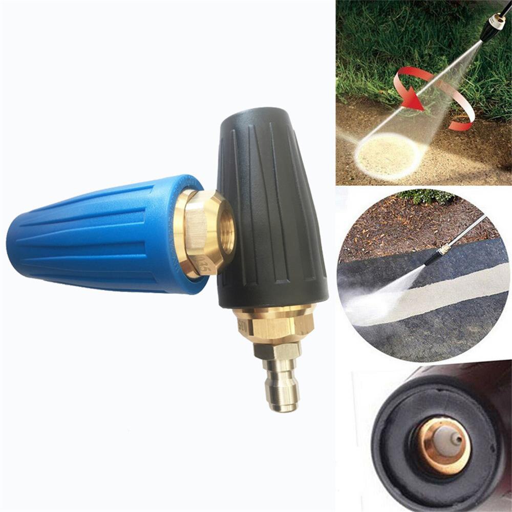 4000psi Pressure Washer Tips Turbo Nozzle Max Rotating Pressure Washer Nozzle with 1/4'' Quick Connect for Remove Ads Bark Rust