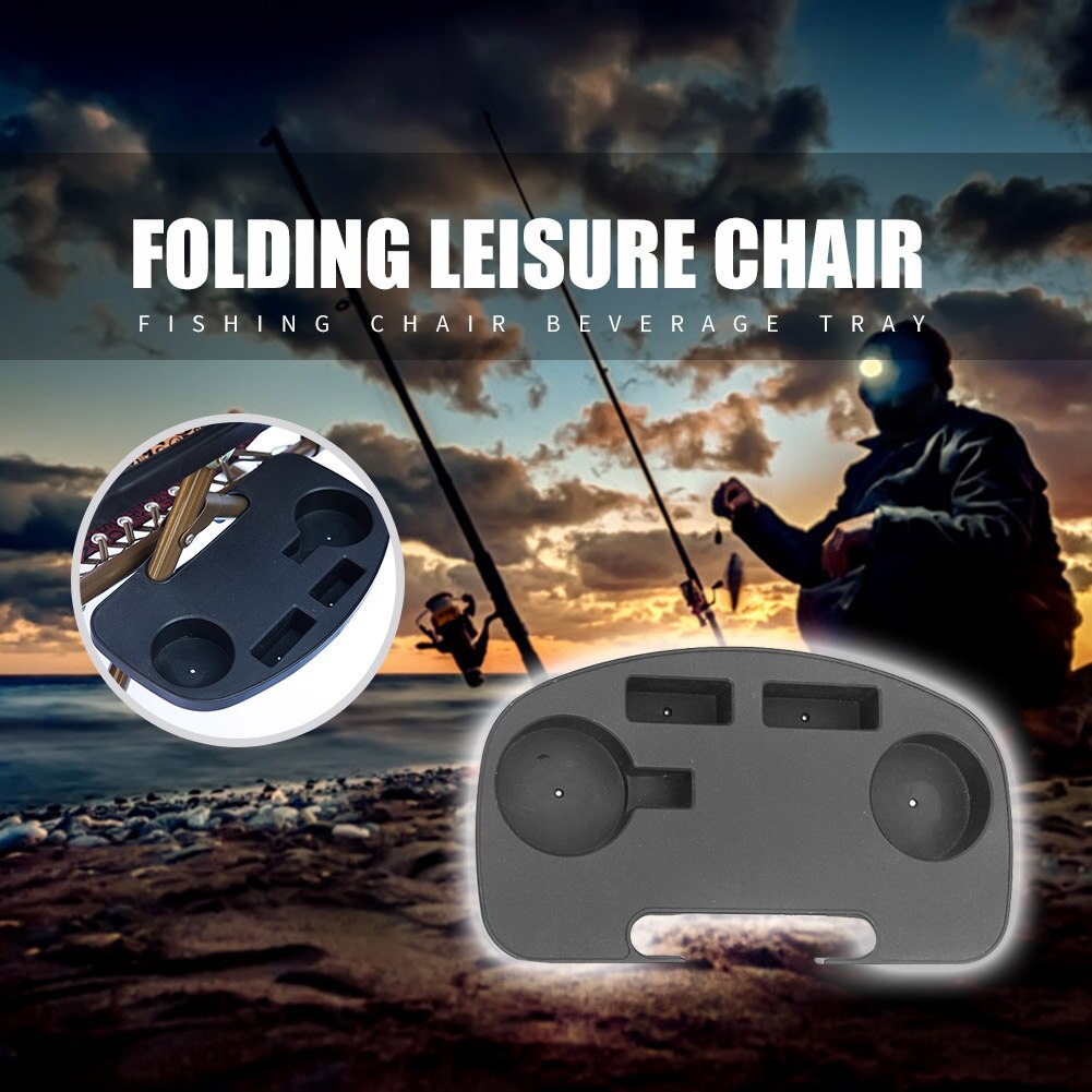 Tumbona plegable para playa, soporte portátil para botella, silla de pesca, bandeja para bebidas, copa de pesca al aire libre