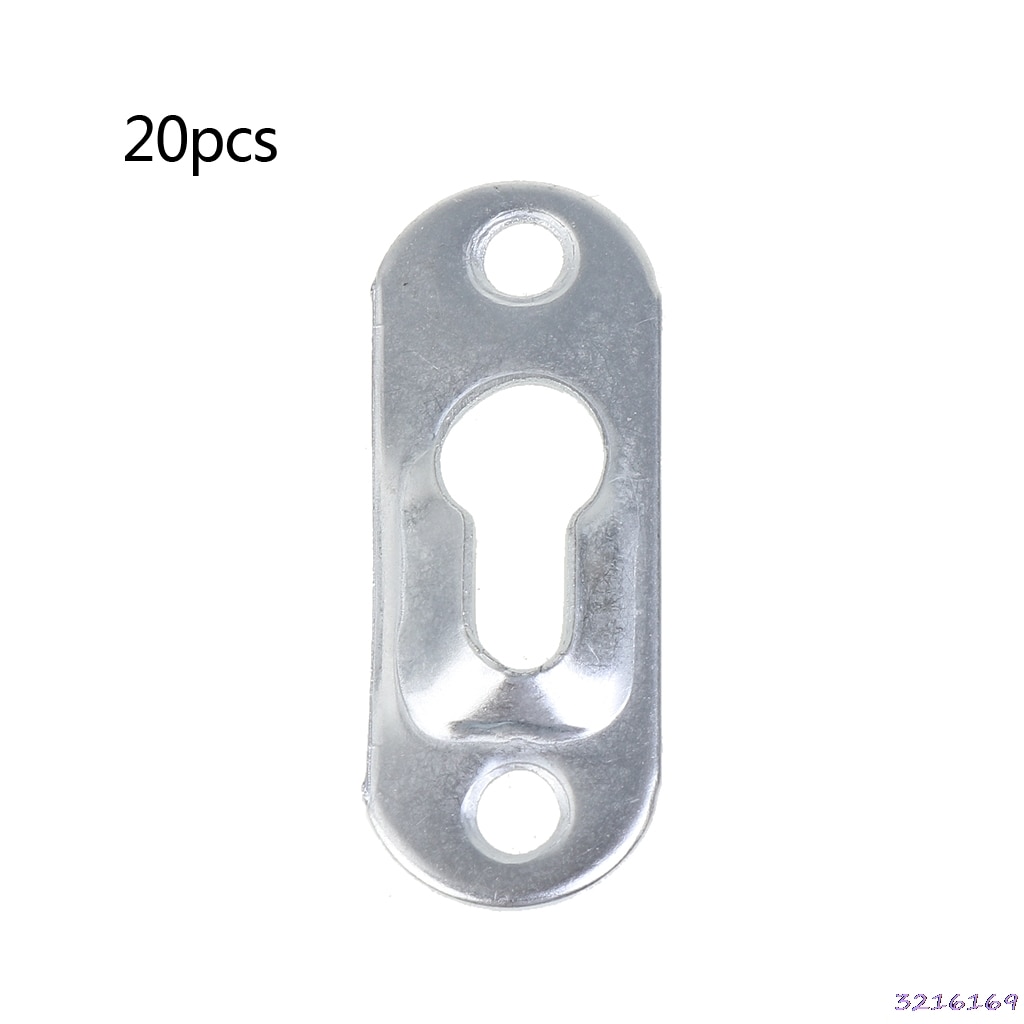 20 stks/partij Metalen Keyhole Hanger Fasteners voor Fotolijsten Spiegels Kast