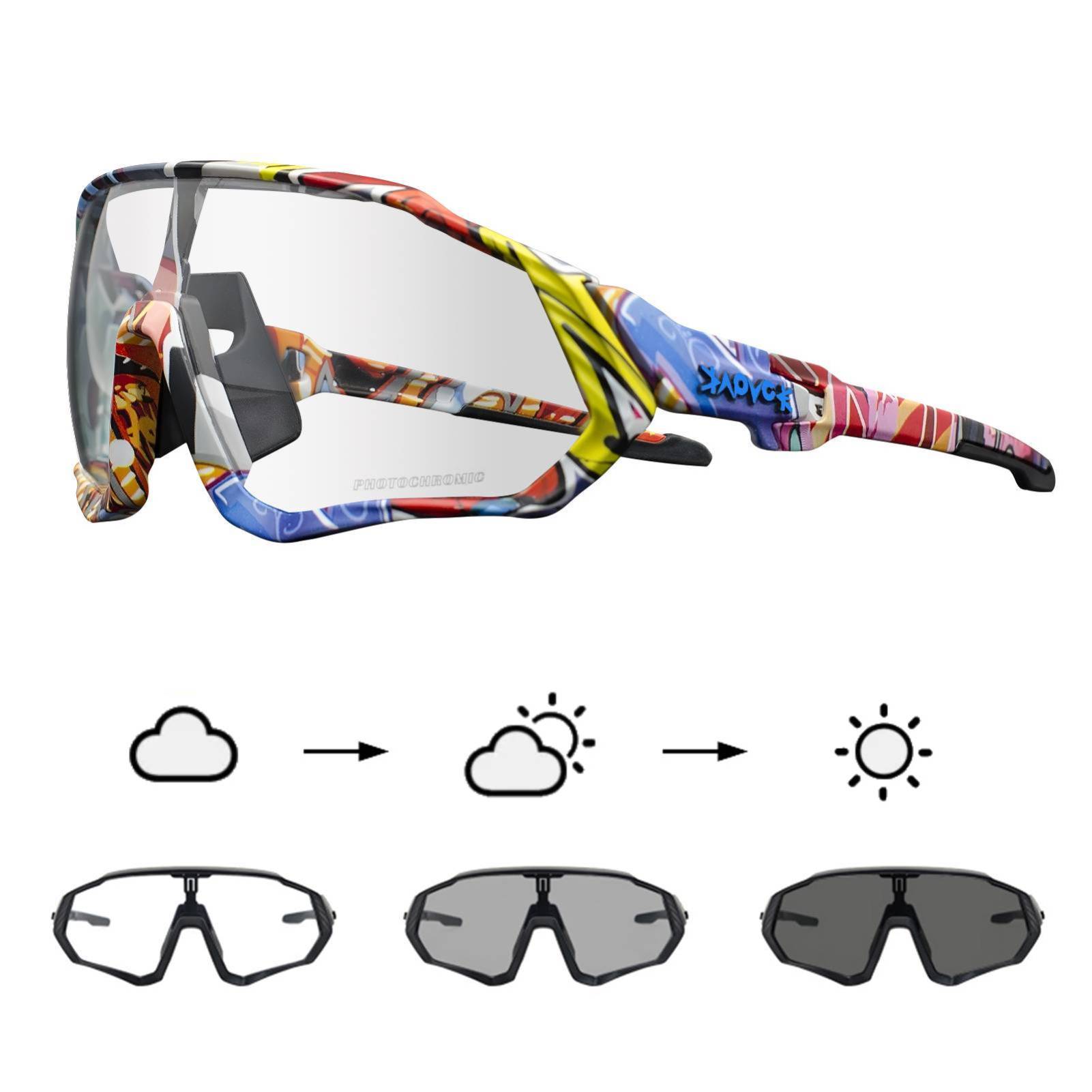 Kapvoe photochromique sport cyclisme lunettes pour hommes femmes vtt montagne route lunettes de vélo cyclisme lunettes de soleil Oculos Ciclismo