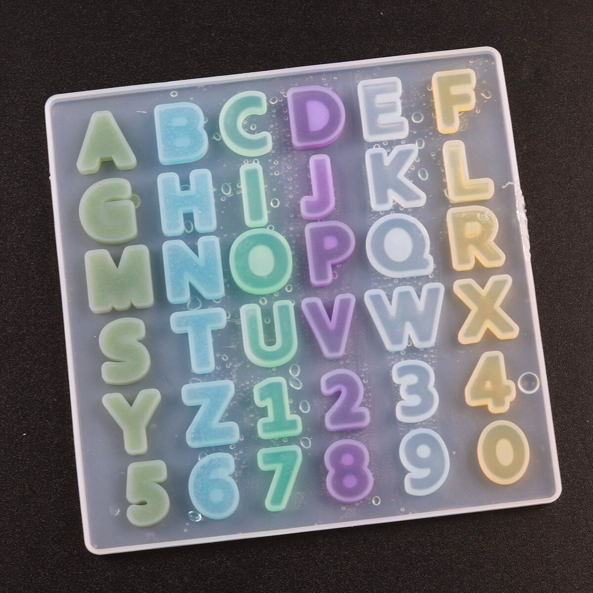 Uppercase Letter A-Z Silicone Mold Capital Letter for DIY UV Resin Alphabet Keychain Mold Epoxy Resin Art Supplies