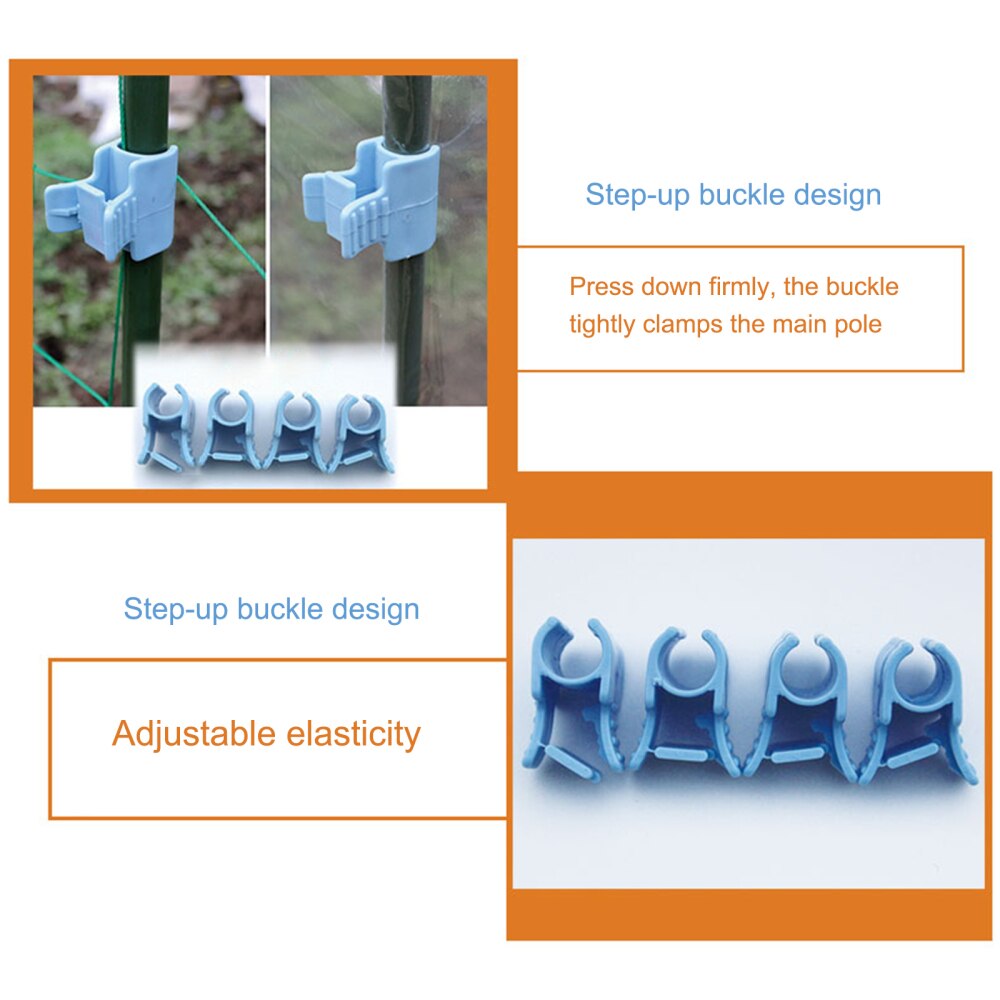 Saldering Hoop Clips Klem Pijp Plastic 10 Stuks 16Mm Mesh Pp Plant Stakes Schaduw Rij Cover Film Kas Accessoires