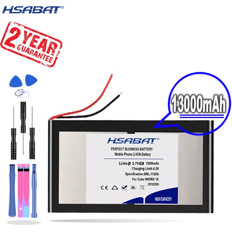 [ HSABAT ] 13000mAh Tablet Replacement Battery for Cube IWORK 1X IWORK1X i30