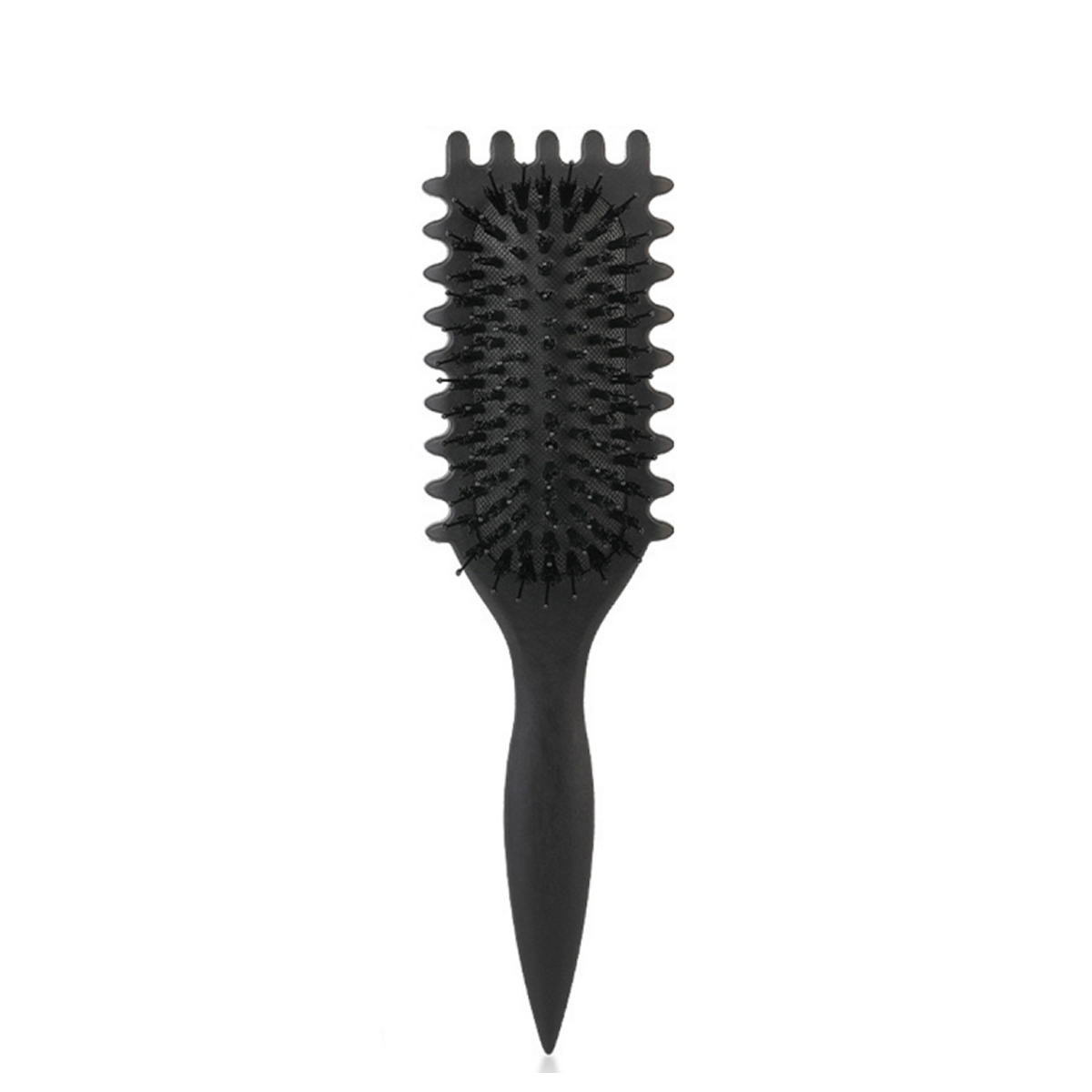 1PC Salon Styling Krullend Haar Styling Borstel Krul Haarborstel voor Kammen en Vormgeven Mannen en vrouwen Krullen verminderen Trekken Gereedschap: Black