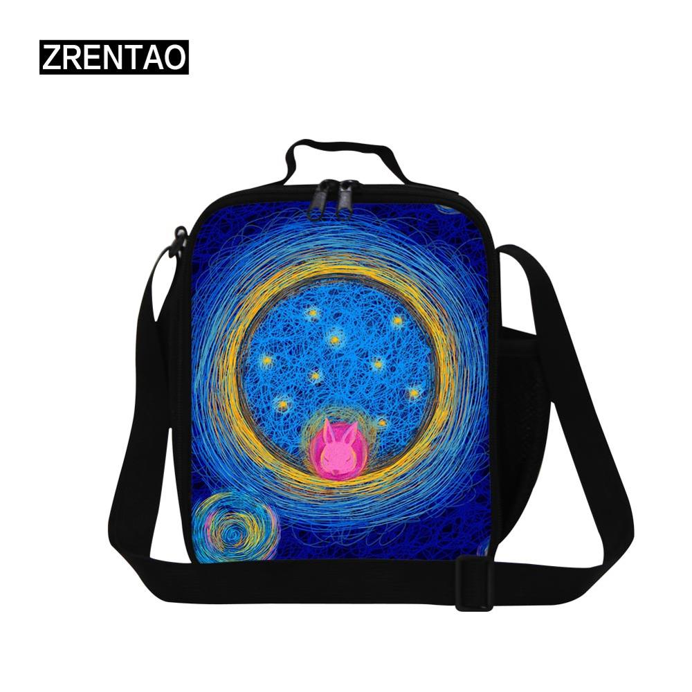 Zrentao barn lunsjkjølere enkelt skulder måltidsboks bag picnic firkantet mat isolasjonspose for å jobbe utendørs: Design 3