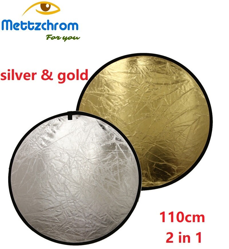 Reflector 2 In 1 Goud, Zilver, 110Cm 2 Kleur Reflector