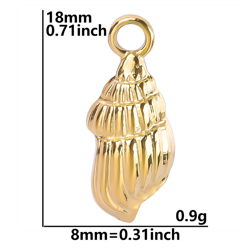 Colgante de acero inoxidable para la fabricación de joyas, dijes de animales marinos, concha, estrella de mar, Tortuga, tiburón, mariposa, Color dorado, 5 unidades por lote: COLOR ORO ROSADO