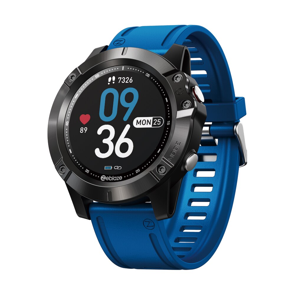Zeblaze VIBE 6 montre intelligente Bluetooth Smartwatch lecteur de musique recevoir/faire appel fréquence cardiaque 25 jours batterie vie Sport montre: Bleu