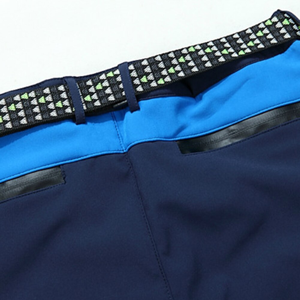 Men Trekking Winter With Belt Soft Shell Travel Climbing Long Waterproof Training Hiking Pants Outdoor Sports Ski Warm Windproof