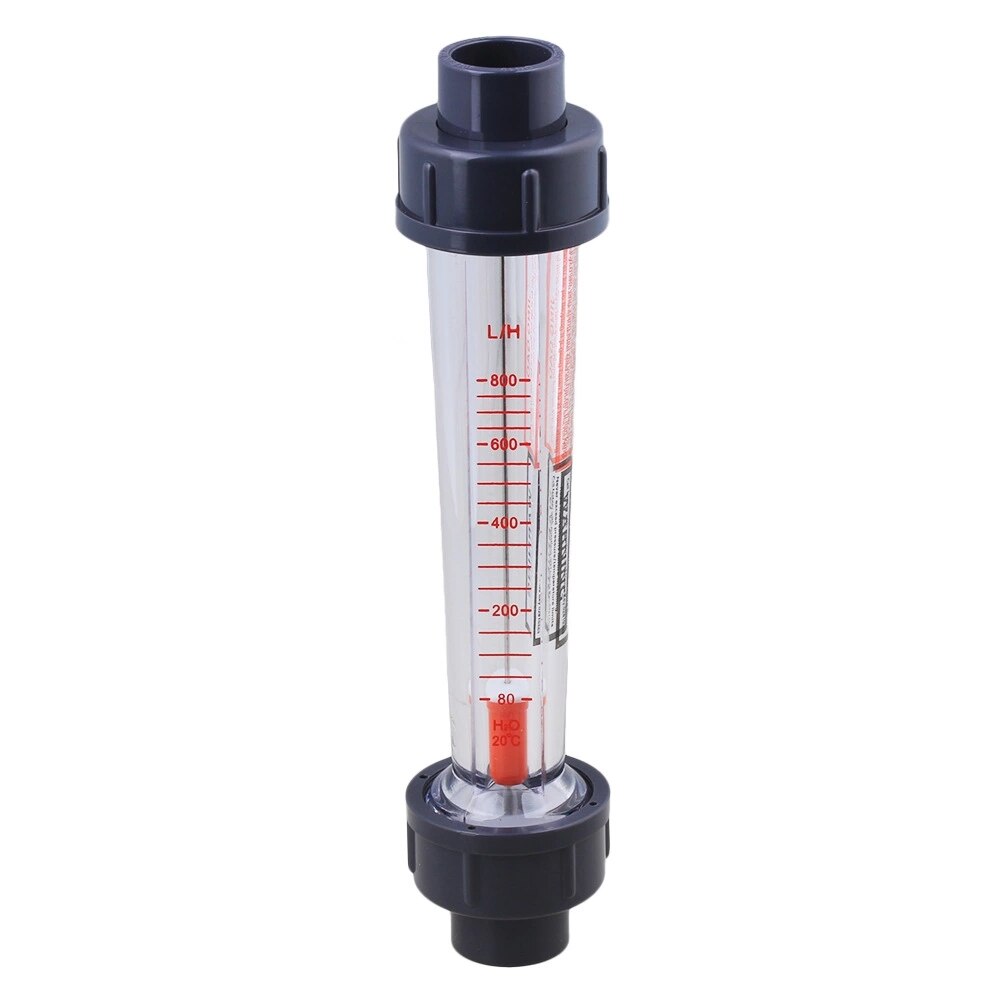 80-800L/H Plastic Tube Liquid Water Rotameter LZS-15 Flow Meter 26MM Dia