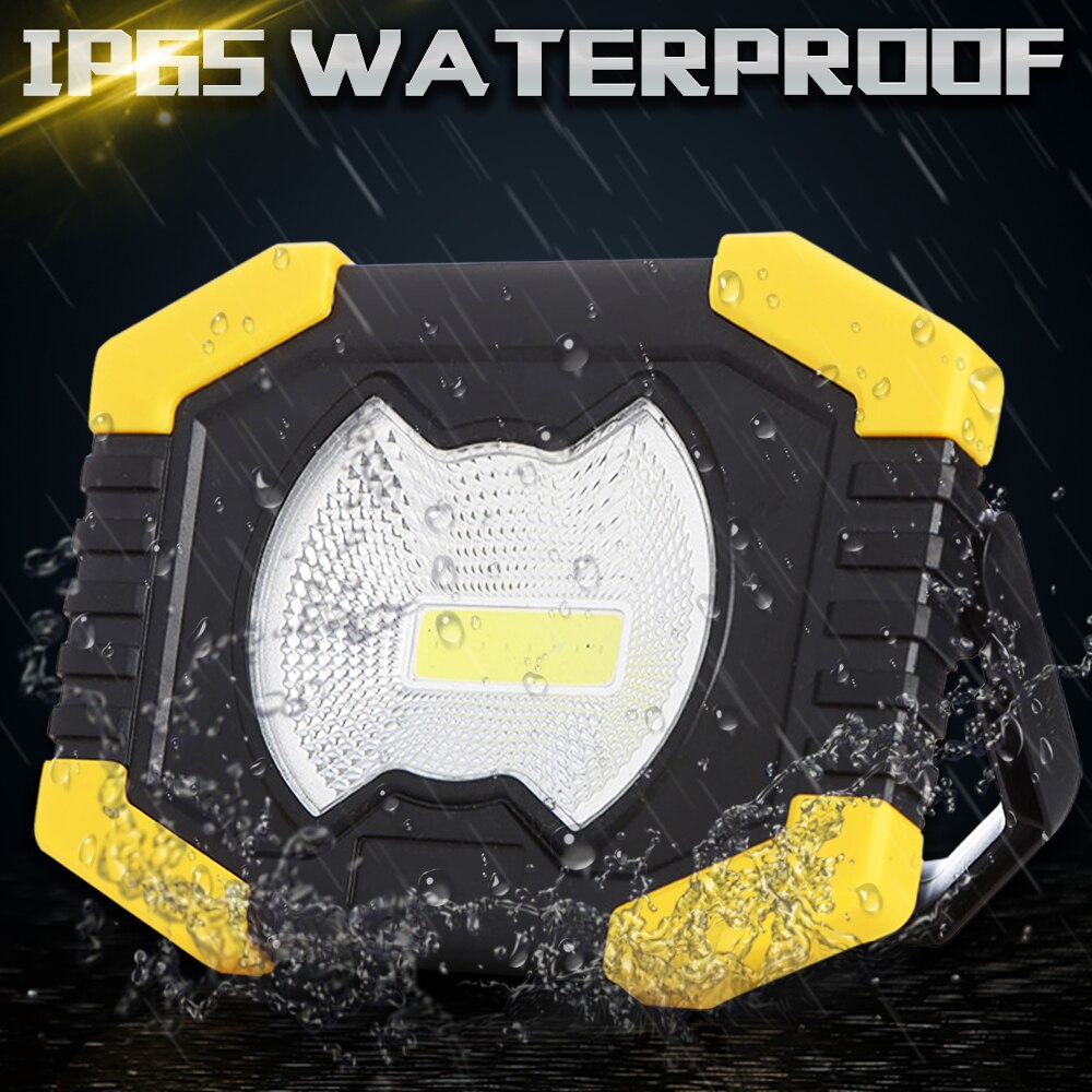 100W Led Work Light 180 Degrees Adjustable Lanterns Built-in Battery Spotlight Rechargeable Solar energy for Outdoor Camping