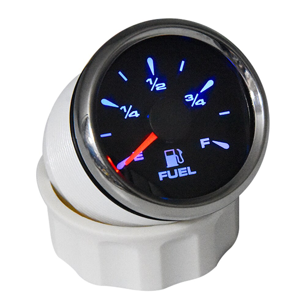 HD 52mm Auto Fuel Level Gauge 0-190ohm Fuel Level Meter 9-32V 7 Colors Backlight Marine Fuel Gauges Level Sensor Sending Unit