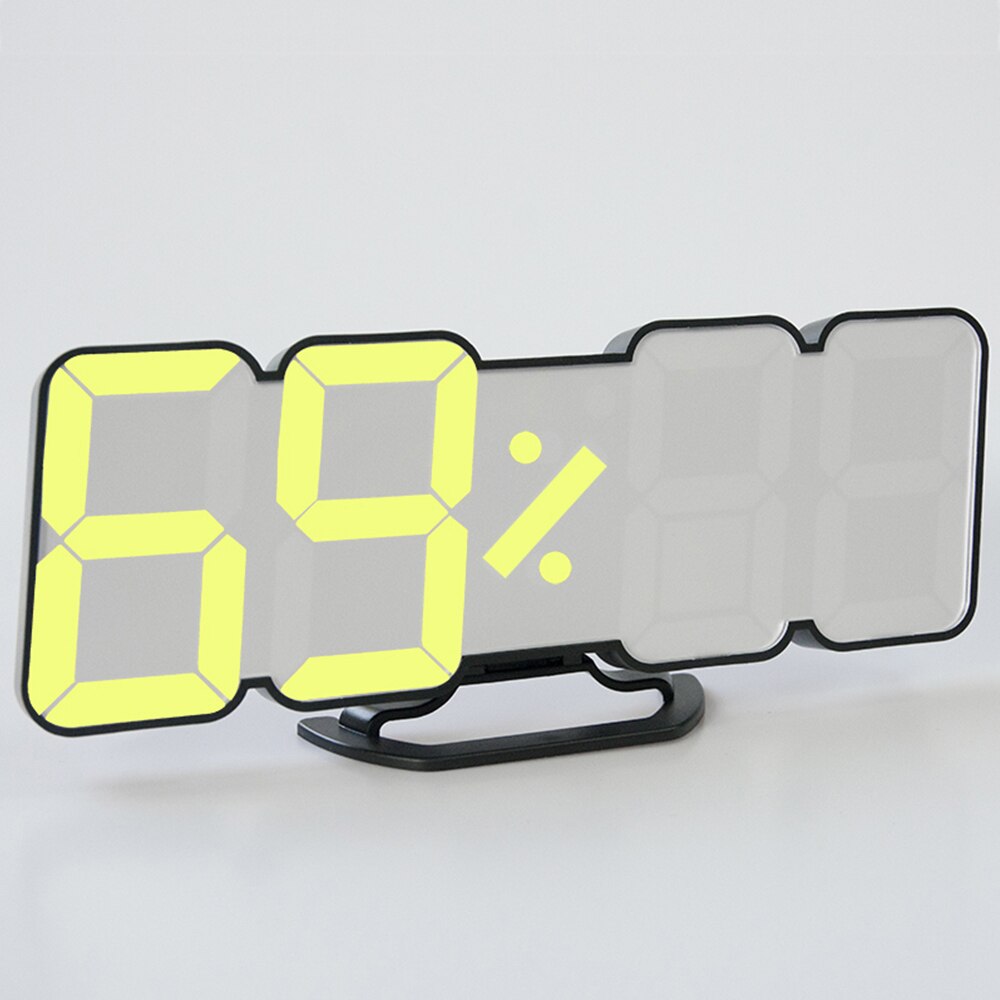 Aktualisierung 3D Fernbedienung Digitale Wanduhr 115 Farben LED Tisch Uhr Zeit Alarm Temperatur Datum Klang Kontrolle Nacht Licht: G410765