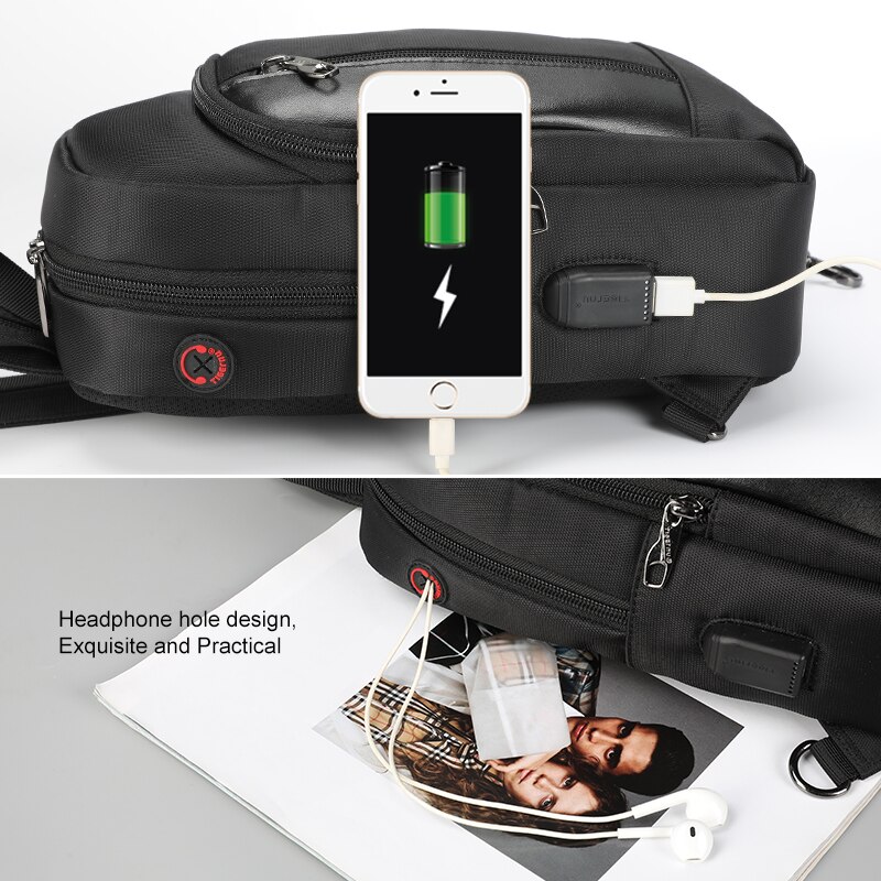 Tigernu Usb Opladen 9.7 "Ipad Mannen Splashproof Crossbody Tas Mode Casual Messengers Tas Voor Vrouwen Schoudertas