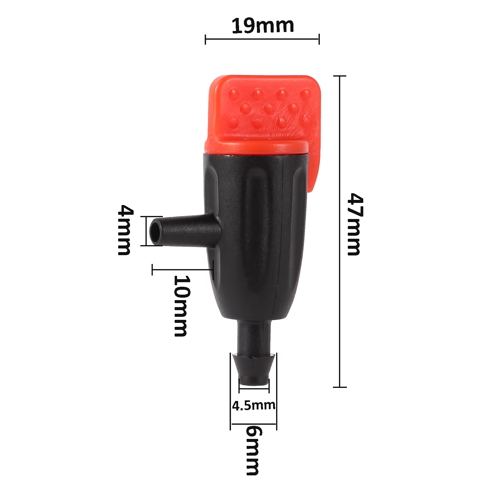 Sistema de riego por microgoteo, herramienta de gotero ajustable, gotero compensado a presión, sistema de riego de plantas de jardín, 10 Uds.: Rojo