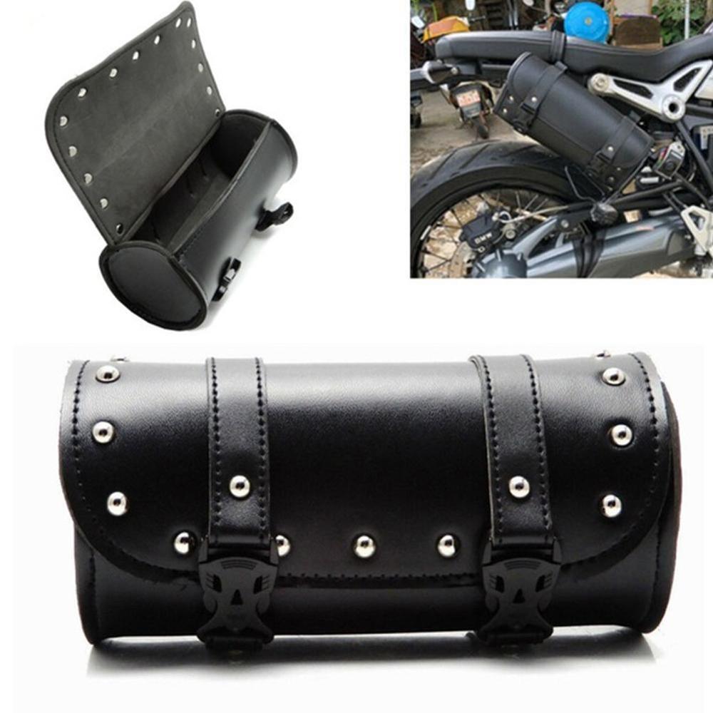 Motorcycle Cruiser Tool Bag Fork Barrel Shape Handlebar Black Front Fork Electric Vehicle Kit Tool Multi-Function Bag X8Z9