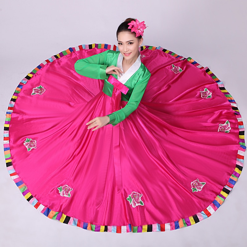 Vestido Hanbok coreano tradicional Multicolor de para mujer, disfraz baile escenario coreano tradicional para