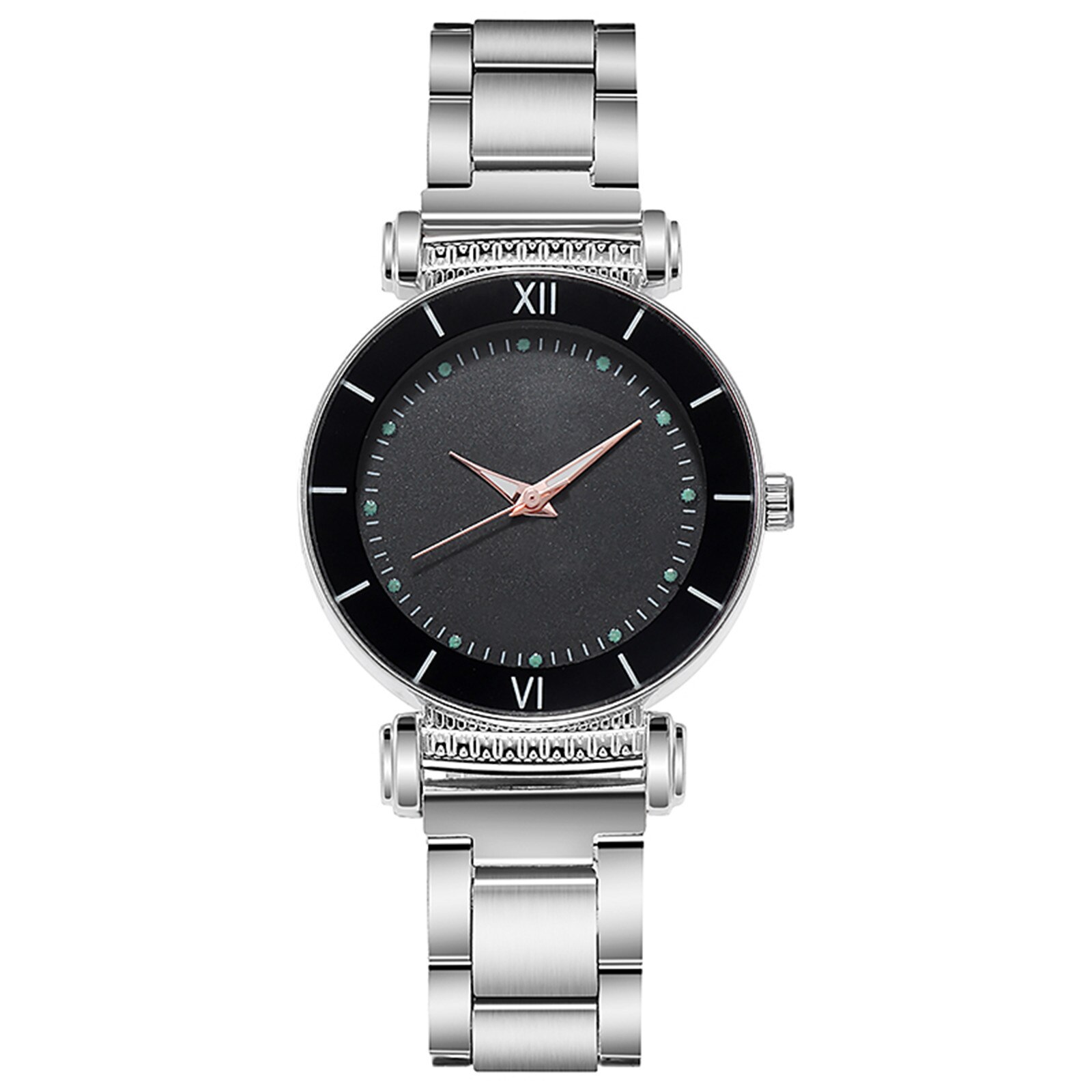 Reloj de gama alta para mujer, relojes de lujo con decoración de vestidos, reloj de cuarzo con esfera de acero inoxidable, reloj informal, reloj femenino #25