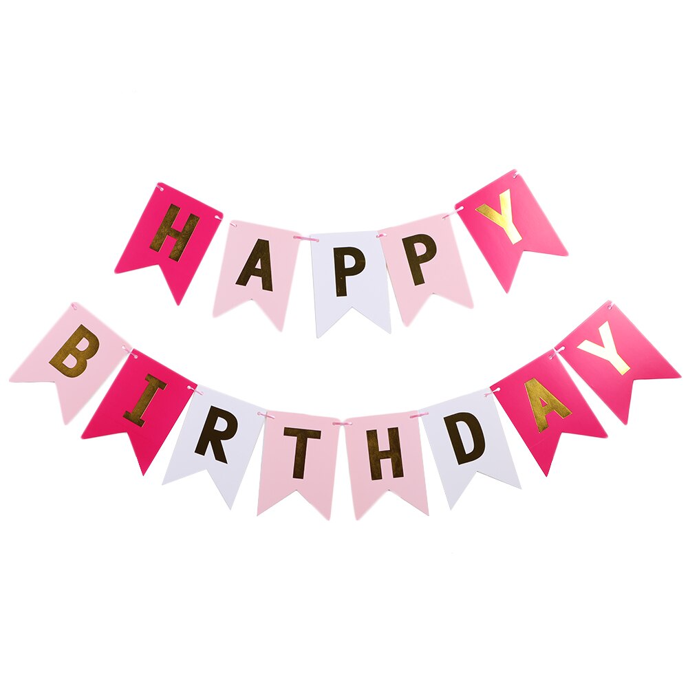 Paper Bunting Garland Banners Flags Happy Birthday Banner For Kids Birthday Party Baby Shower Party Decoration Bnaner: 7