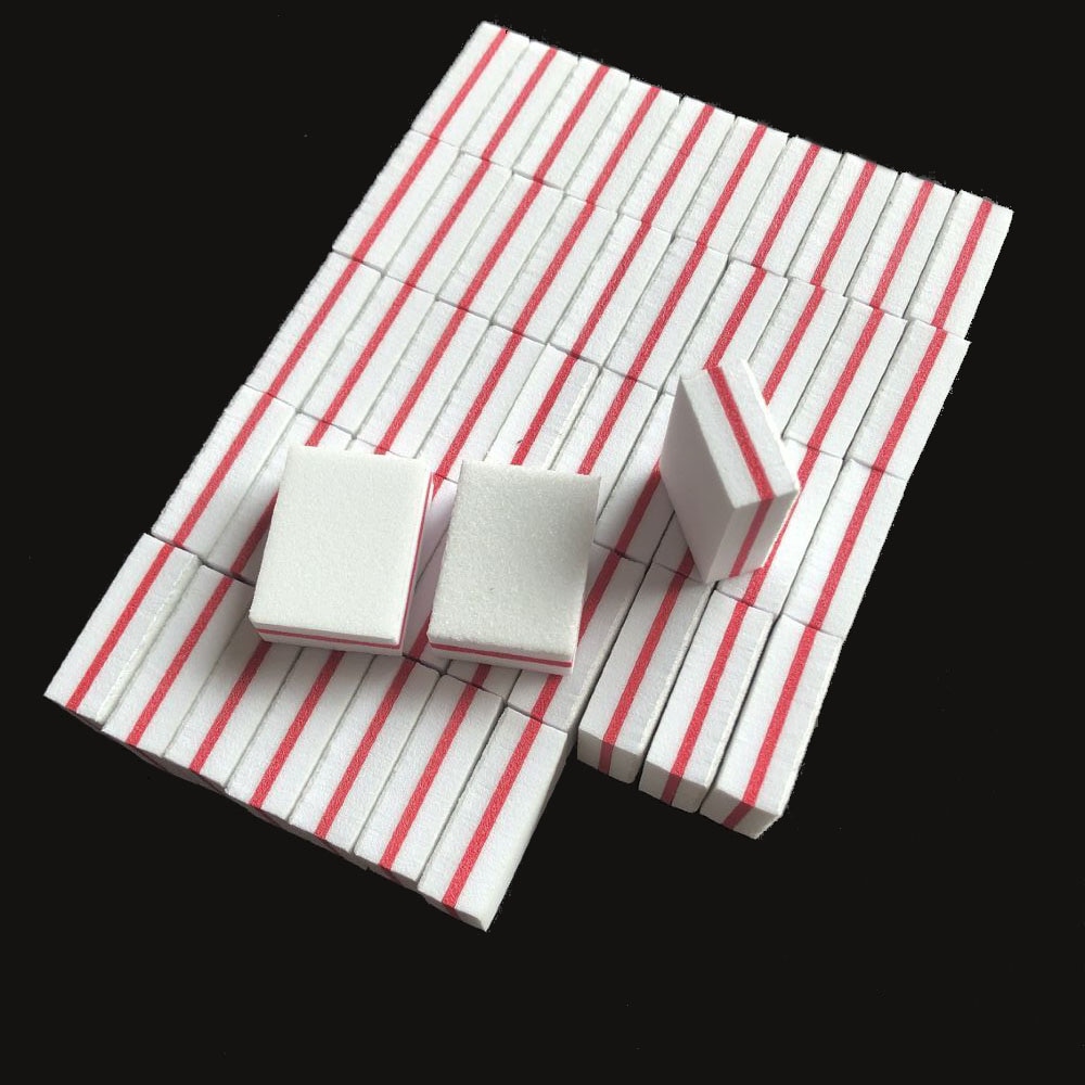20 pcs random colour mini nail buffer block sponge block disposable nail file 100/180 mini nail buffer file manicure tool