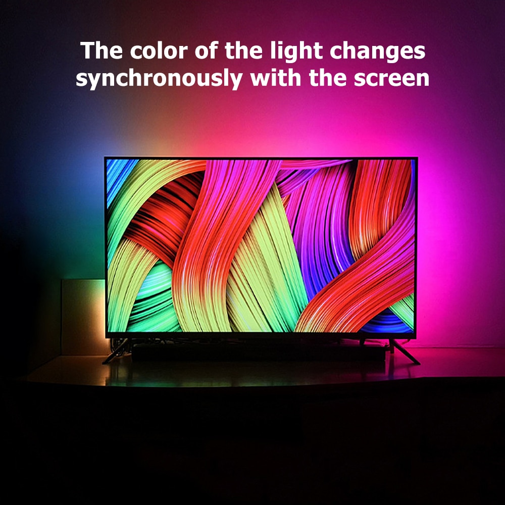 DIY Ambilight RGB USB 60 LED Strip Light Computer HDTV TV Desktop PC Screen Backlight Lighting 5M Ambilight Kit Droshipping