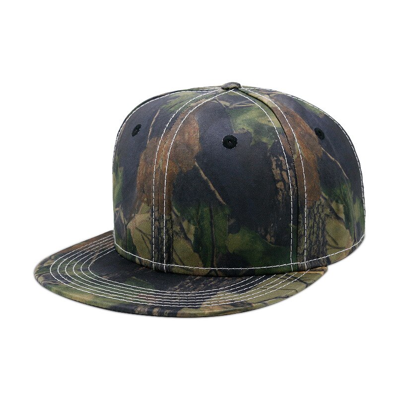 Forår og sommer camouflage fladskygget hat mænd og kvinder hip-hop hat udendørs afslappet par hat: 1
