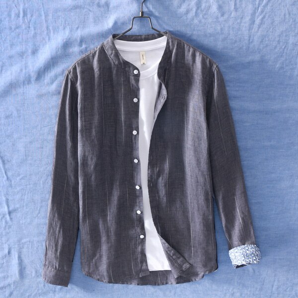 Linen Men's Red Stripe Shirt main image 1