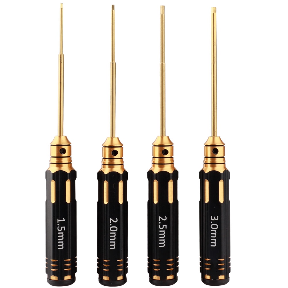 1.5mm 2.0mm 2.5mm 3.0mm Phillips Screwdriver Cross Screw Driver Non-slip Titanium Plating Process Repairing Tool for RC Aircraft