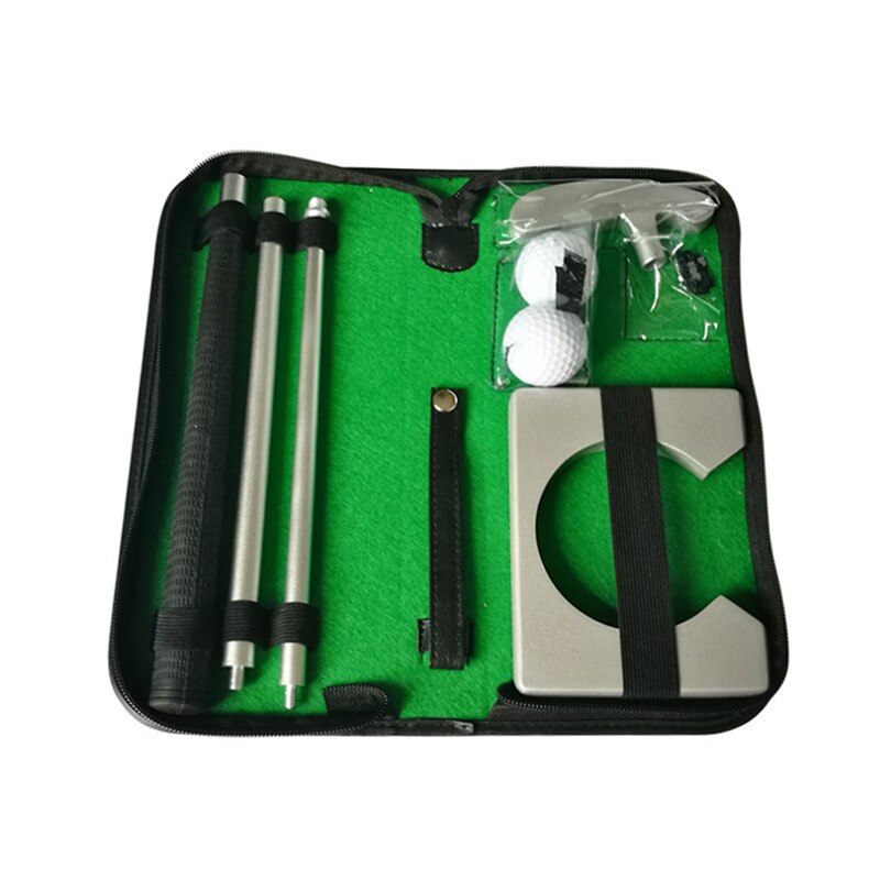 Golf Putter Putting Trainer Set Portable Indoor Training Equipment Golfs Ball Holder Training Aids Tool with Carry Case
