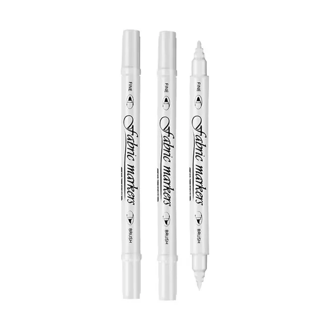 Witte waterdichte permanente stof textiel markeerstift set voor T-shirt schoenen kleding hout steen DIY kunst graffiti tekening schilderen: Paars