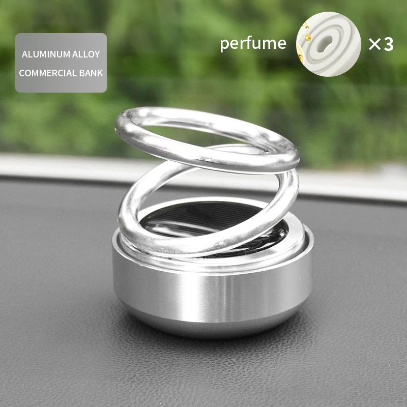 Auto Parfum Luchtverfrisser Leuke Solar Auto Diffuser Effen Aromatherapie Air Vent Luchtverfrisser Voor Auto Interieur Decor Accessoires: Zilver