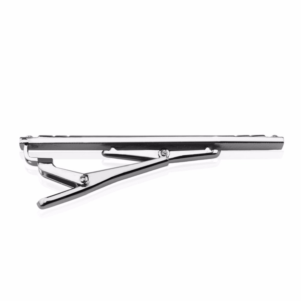 Gesimuleerde Klassieke Rvs Standaard Tie Clip Sluiting Bars Pins top