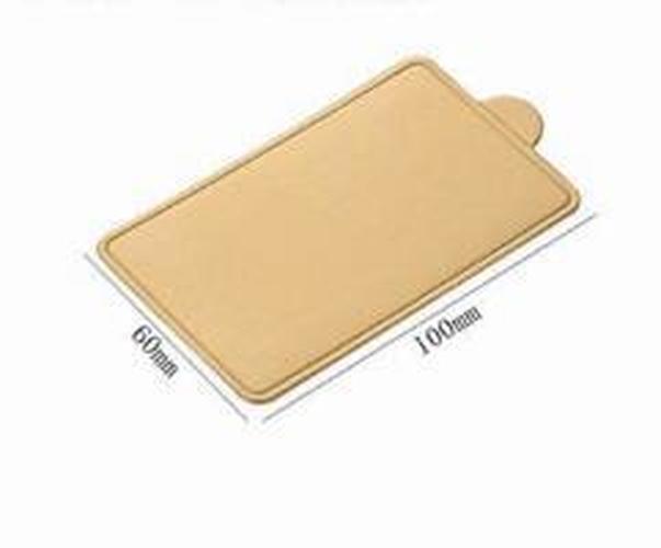 100pcs Gold Paper Cake Board Cupcake Dessert Displays Tray Wedding Birthday Pastry Pad Decorating Tools: rectangel 6x 10cm