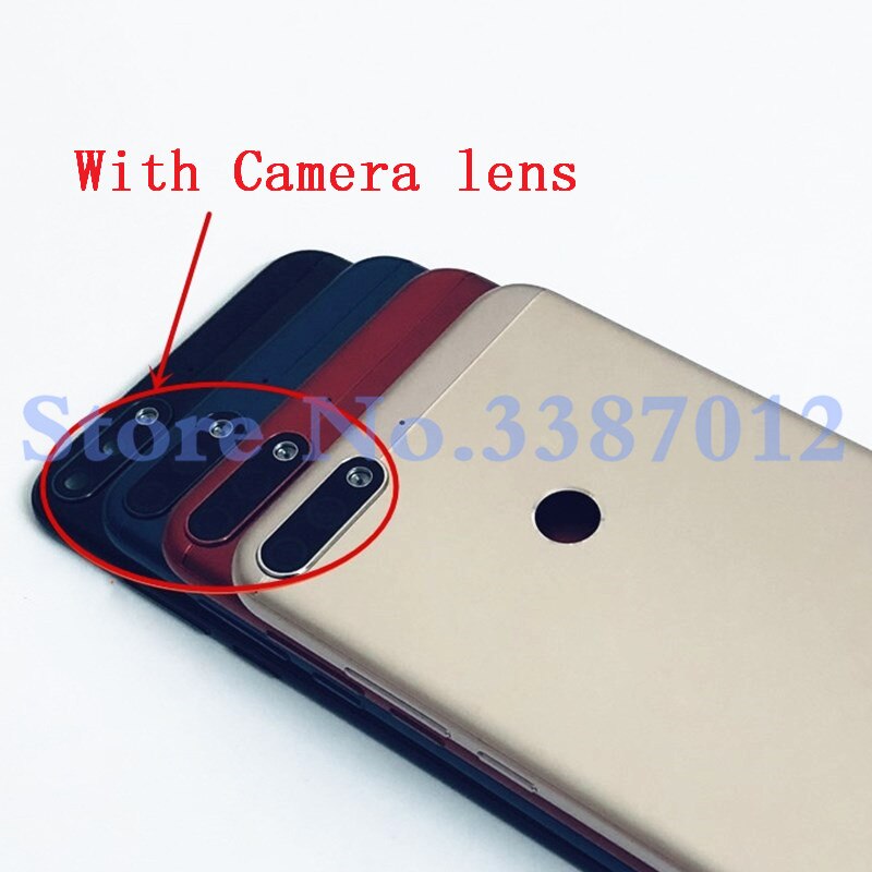 Back Battery Cover Door Housing Case + Camera Lens + LCD Front Frame for Huawei Honor 7C Pro