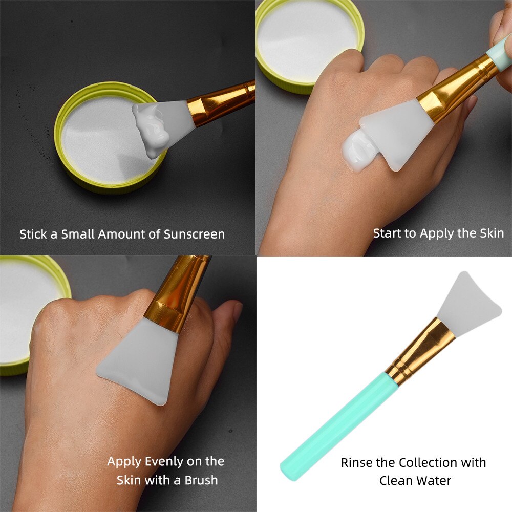 Brocha para maquillaje, 3 uds., cepillo de silicona suave para máscara, aplicación de espátulas para mezclar, herramientas de belleza y cuidado Facial diario