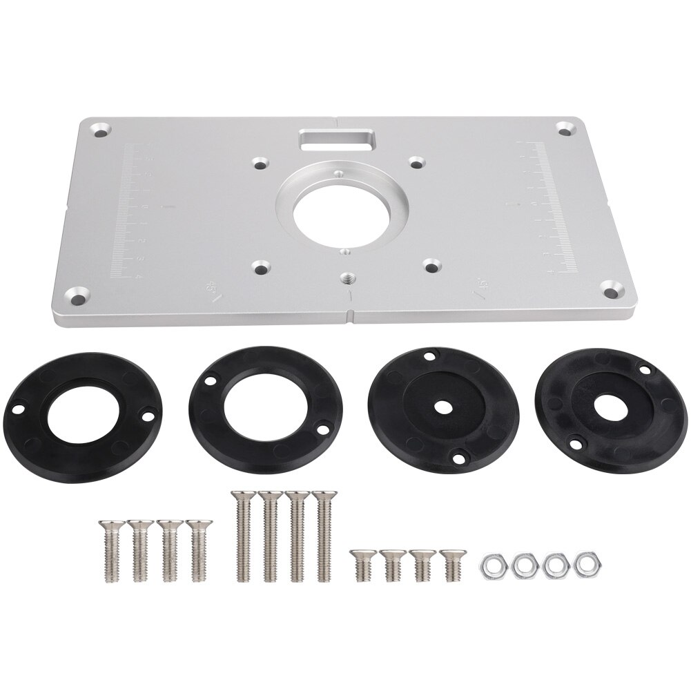 Multifunctional Aluminium Router Table Insert Plate Woodworking Benches Wood Router Trimmer Models Engraving Machine: Default Title