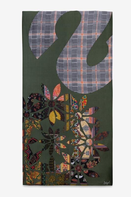 Spaanse Desigual Kleurrijke Print Sjaal Zonnescherm Strandlaken Geborduurd Warme Handdoek Zon Bescherming: 8