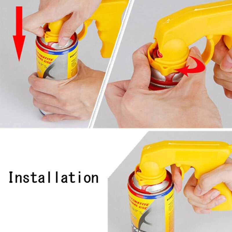Simply Trigger Aerosol Spray Handle Grip Applicator Black Yellow