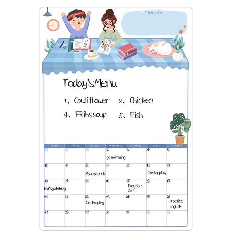 Magnetic planner Magnetic board for the refrigerator magnet fridge monthly to-do list planner magnetic