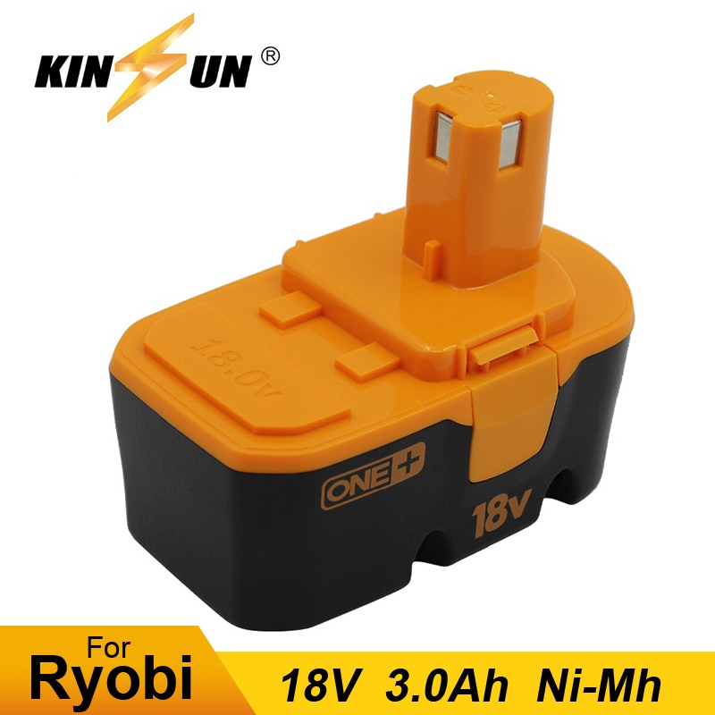 KINSUN Replacement Power Tool Battery 18V 3.0Ah Ni-Mh for Ryobi Cordless Drill BPP-1813 BPP-1815 BPP-1817 BPP-1820 BID-180L