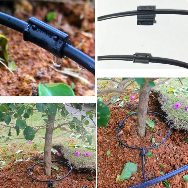 20m Irrigation Shunt Tube Drip Hose Emitters Fruit Trees Bonsai Plants Saving Water Drip Lines Irrigate Diverting Pipe