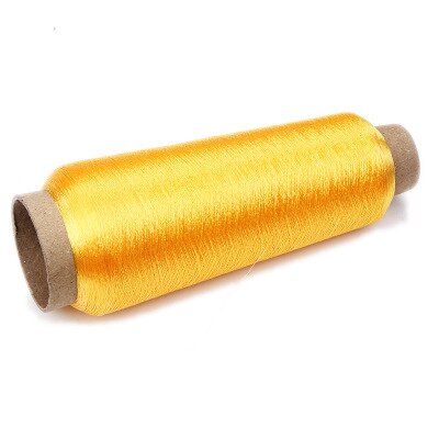 Manual Knitting Thread Bright Silk Gold Thread Silver Thread Computer Embroidery Cross Stitch Silk Thread DIY Production3600M: yellow
