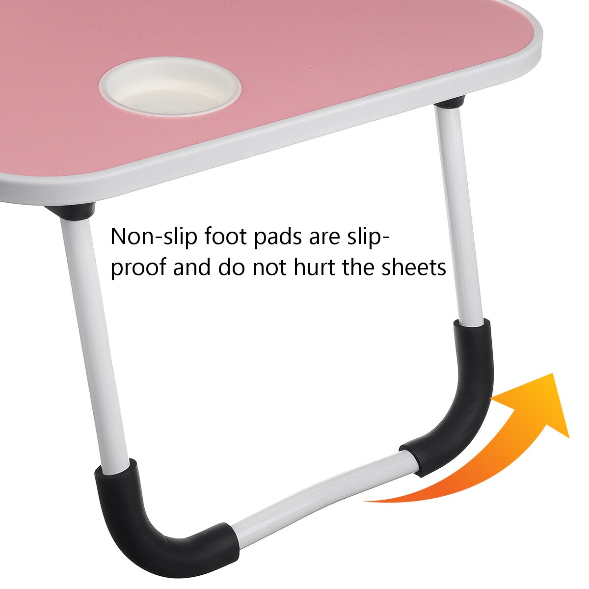 Folding Laptop Table with Slot Hole Computer Table College Student Dormitory for Bed Sofa Study Desk Bed Table