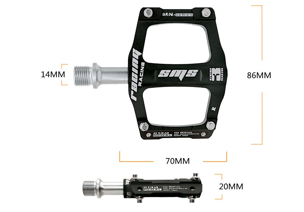 CNC-plataforma antideslizante para bicicleta de montaña, piezas ultraligeras de 3 rodamientos, AL6061,