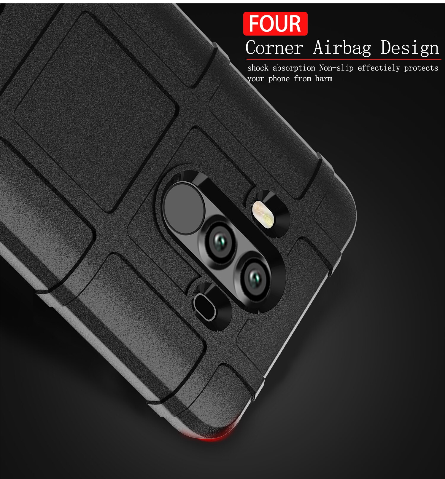 Armor Shock Absorption Shockproof Case For Huawei Mate 10 Porsche Anti Scratch Carbon Fiber Bag Cover 6.0 inch