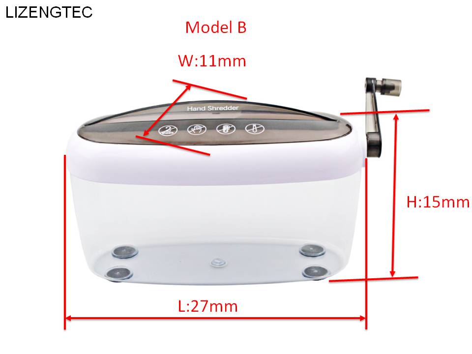 Lizengtec A4 Mini Multi-Functionele Handleiding Papiervernietiger Model A En Model B