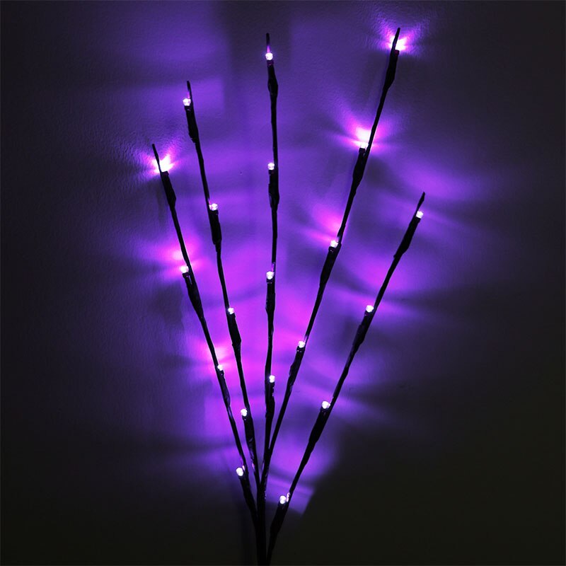 The Light Garden Floral LED Willow Branch Lamp Battery-Operated 20 Bulbs For Home Christmas Party Garden Decoration: Purple