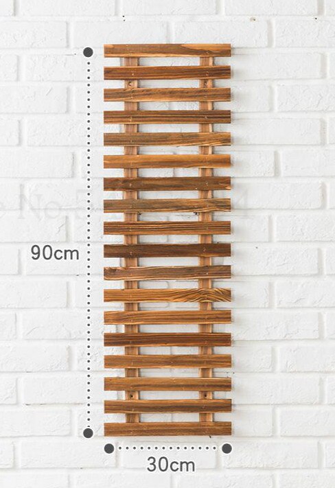 Solid Wood Flower Stand Wall Decoration European Style Living Room Wall Hanging Wall Plant Shelf Decorative: 90x30cm