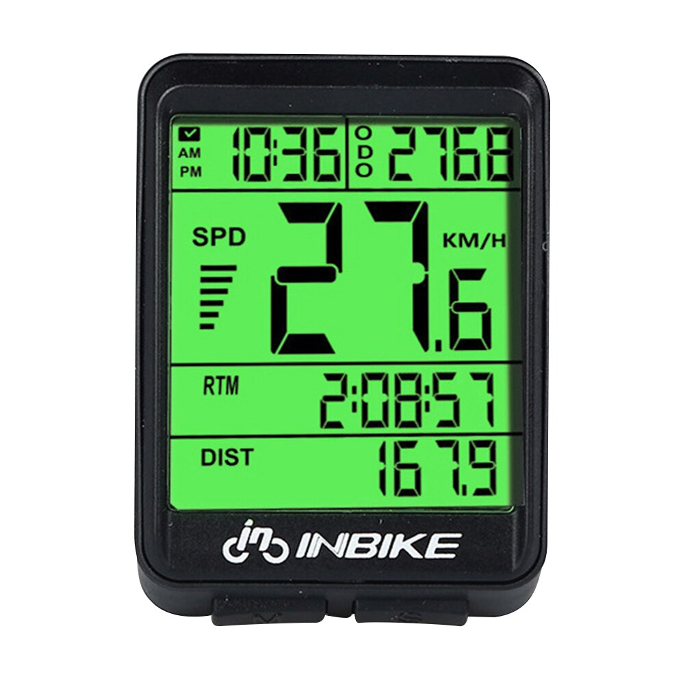 INBIKE Waterproof Bicycle Computer Odometer Wireless Mountain MTB Road Bike Cycling Stopwatch LCD Digital Speedometer Watch: A English